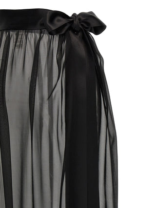 Black Silk Mini Skirt
