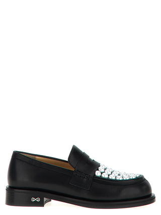 Bicolor Calfskin Slip-On Loafers