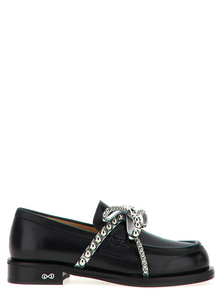 Black Leather Slip-On Loafers