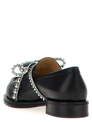 Black Leather Slip-On Loafers