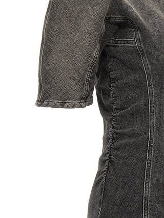 Black Cotton Short Dress