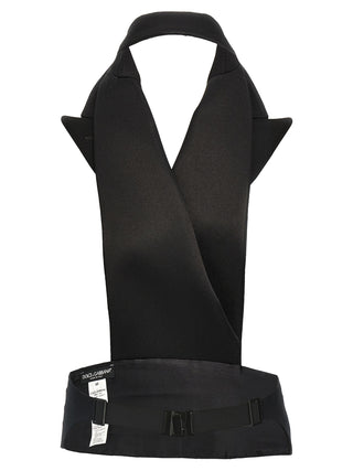 Chaqueta sin mangas de seda negra