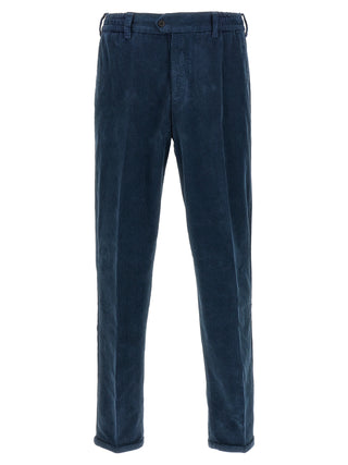 Pantalones casuales de algodón azul