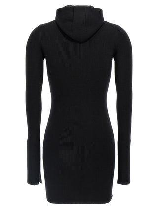 Black Wool Short Dress
