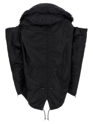 Black Nylon Full-Length Jacket