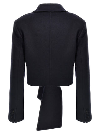 Blue Wool Full-Length Jacket