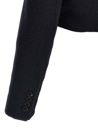 Blue Wool Full-Length Jacket
