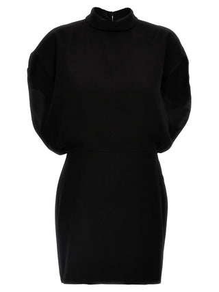 Black Triacetate Short Dress