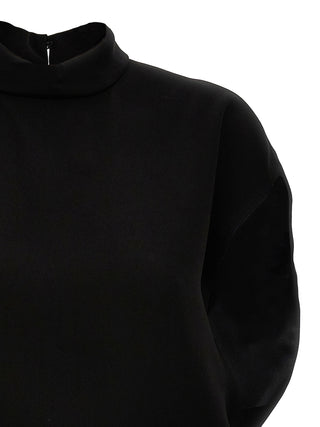 Black Triacetate Short Dress