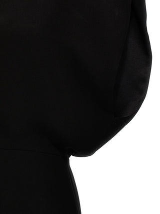 Black Triacetate Short Dress