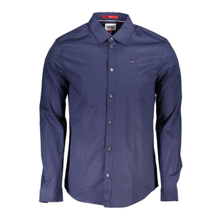 Blue Cotton Mens Shirt