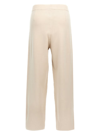 Beige Viscose Casual Pants