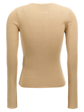 Cárdigan beige de seda