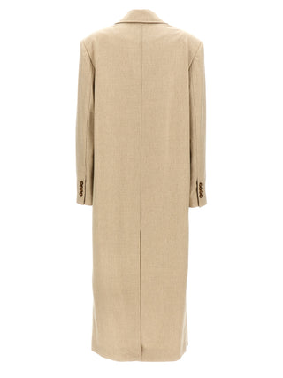 Beige Virgin Wool Coat