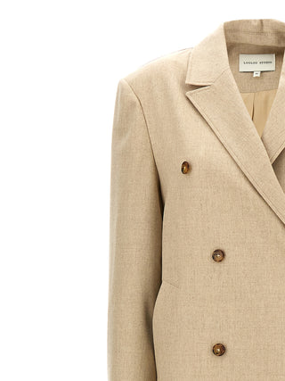 Beige Virgin Wool Coat