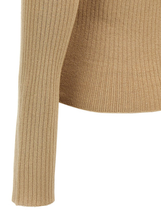 Cárdigan beige de seda