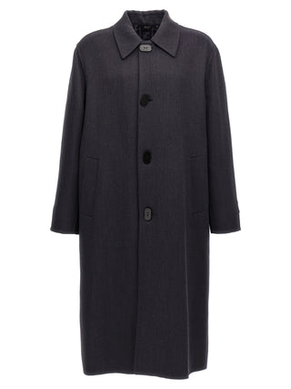 Blue Virgin Wool Coat