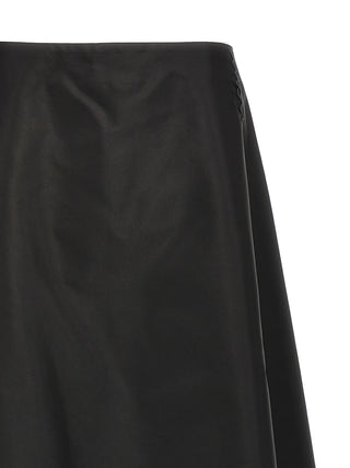 Black Polyamide Midi Skirt