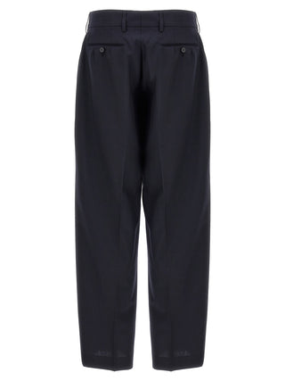 Blue Polyester Dress Pants