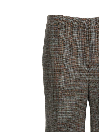 Gray Wool Flared Pants