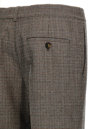 Gray Wool Flared Pants