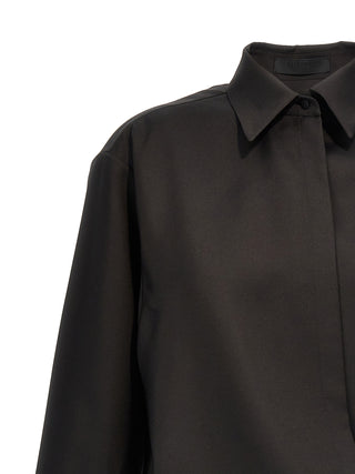 Black Wool Blouse