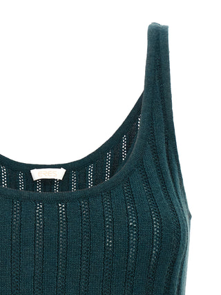Bicolor Wool Sleeveles T-Shirt