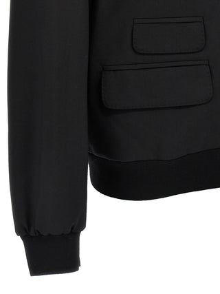Black Wool Cardigan