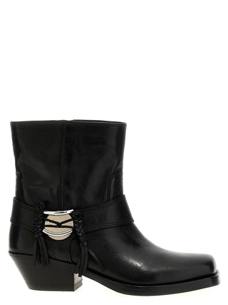 Black Cowhide Chelsea Boots