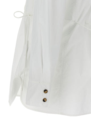 Blusa de algodón blanca