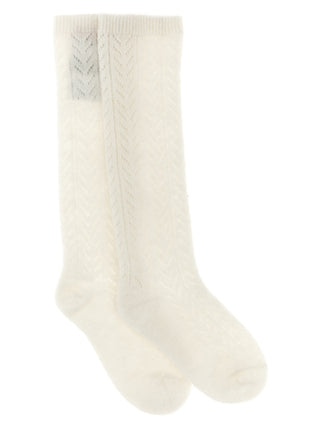 White Wool Socks