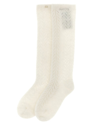 White Wool Socks