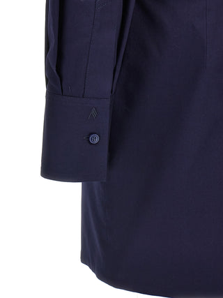 Blue Cotton Short Dress