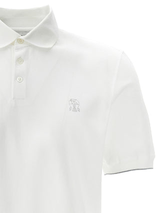 White Cotton Polo Shirt