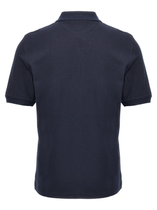 Blue Cotton Polo Shirt