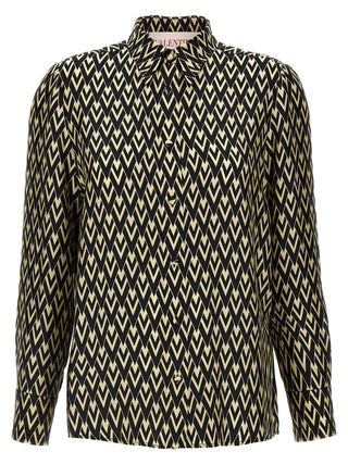 Bicolor Silk Blouse