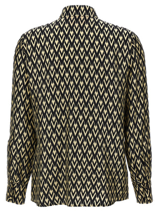 Bicolor Silk Blouse