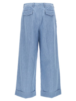 Jeans azules de algodón denim
