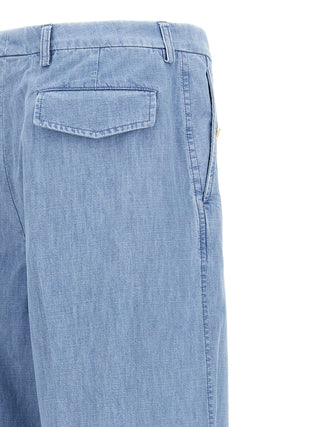 Jeans azules de algodón denim