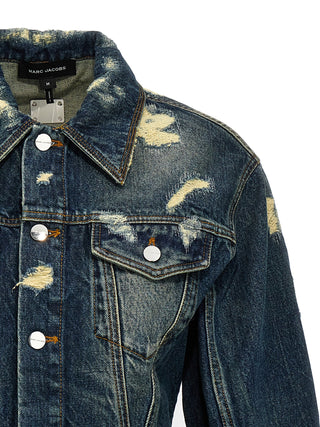 Chaqueta azul de mezclilla de algodón