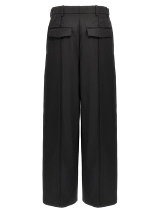 Pantalones casuales de lana negra