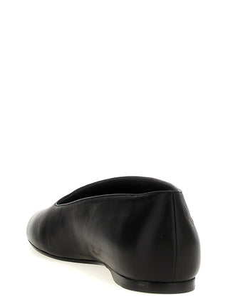 Black Lamb Leather Ballet Flats
