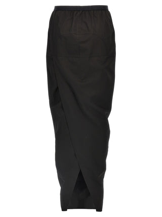Black Cotton Mini Skirt