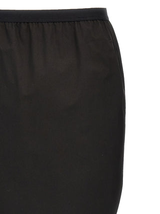 Black Cotton Mini Skirt