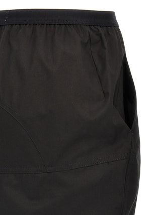 Black Cotton Mini Skirt