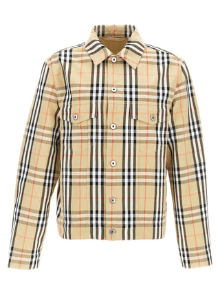 Beige Cotton Full-Length Jacket