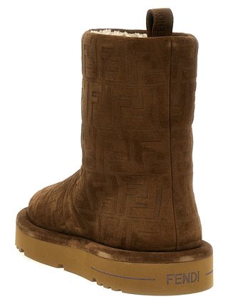 Brown Calf Leather Bos Taurus Ankle Boots