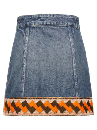 Multicolor Cotton Long Skirt