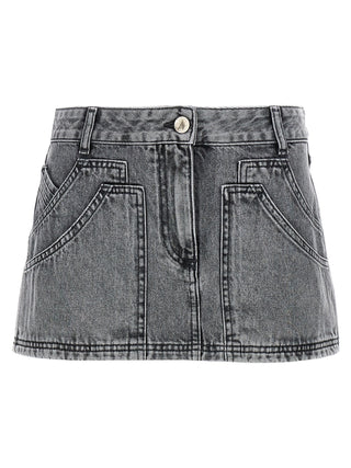 Gray Cotton Long Skirt