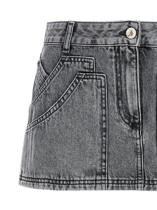 Gray Cotton Long Skirt
